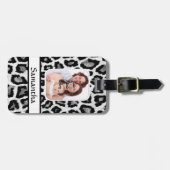 Schwarzweißleoparddruck Gepäckanhänger (Vorderseite horizontal)