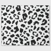Schwarzweißleoparddruck Geschenkpapier (Flach)