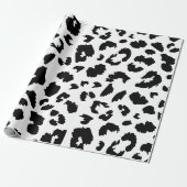 Schwarzweißleoparddruck Geschenkpapier (Ungerollt)