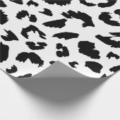 Schwarzweißleoparddruck Geschenkpapier (Ecke)