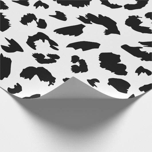 Schwarzweißleoparddruck Geschenkpapier (Ecke)