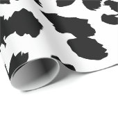 Schwarzweißleoparddruck Geschenkpapier (Rolleneckpunkt)