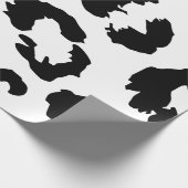 Schwarzweißleoparddruck Geschenkpapier (Ecke)