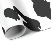 Schwarzweißleoparddruck Geschenkpapier (Rolleneckpunkt)