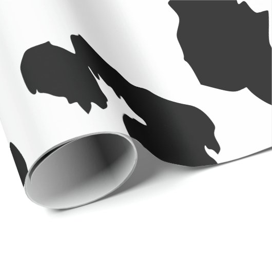 Schwarzweißleoparddruck Geschenkpapier (Rolleneckpunkt)