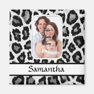 Schwarzweißleoparddruck Magnet
