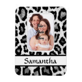 Schwarzweißleoparddruck Magnet (Vertikal)