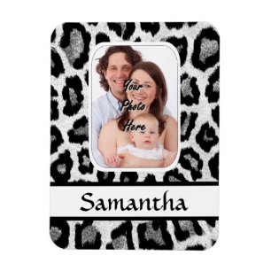 Schwarzweißleoparddruck Magnet