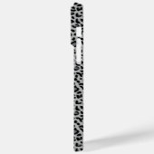 Schwarzweißleoparddruck | Monogramm Case-Mate iPhone Hülle (Rückseite / Links)