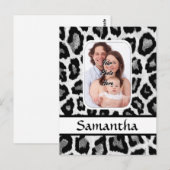 Schwarzweißleoparddruck Postkarte (Vorne/Hinten)