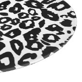 Schwarzweißleoparddruck Schneidebrett (Ecke)