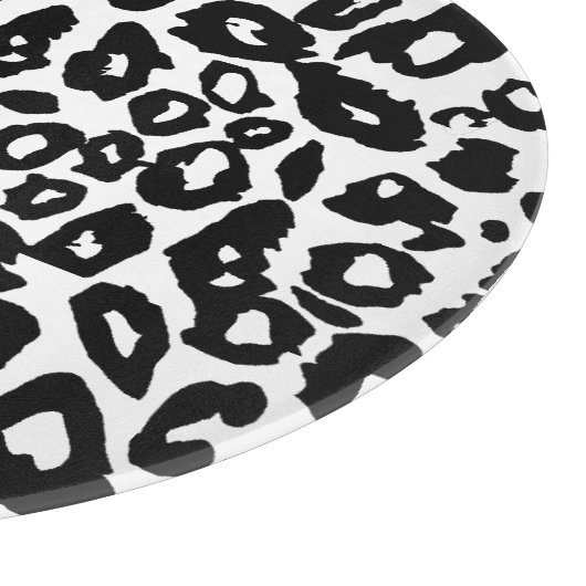 Schwarzweißleoparddruck Schneidebrett (Ecke)