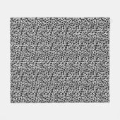 Schwarzweißleopardengeflecht Fleecedecke (Vorderseite (Horizontal))