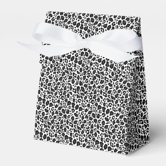 Schwarzweißleopardengeflecht Geschenkschachtel (Vorderseite)