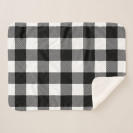 Schwarzweißlumberjack kariert sherpadecke