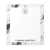 Schwarzweißmarmor Notepad Notizblock (Vorderseite)