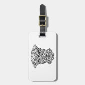 Schwarzweißmaske Gepäckanhänger (Vorderseite vertikal)