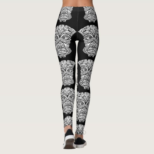Schwarzweißmaske Leggings (Rückseite)