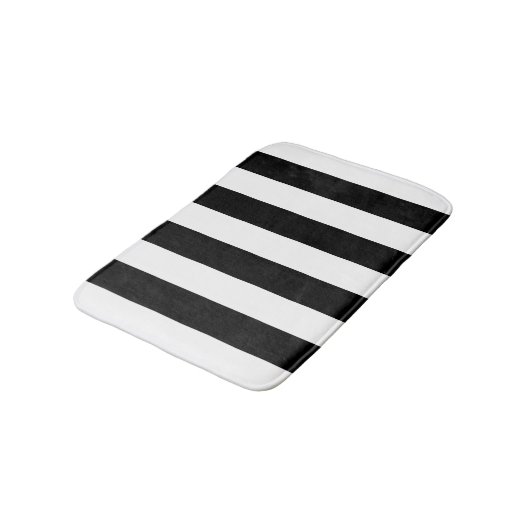 Schwarzweißmatte Badematte (Schrägansicht)
