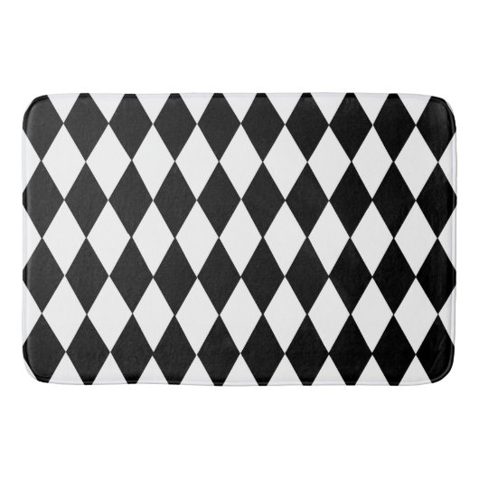 Schwarzweißmatte Badematte (Vorderseite)