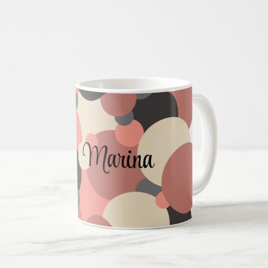 Schwarzweißmoleküle Kaffeetasse (VorderseiteRechts)