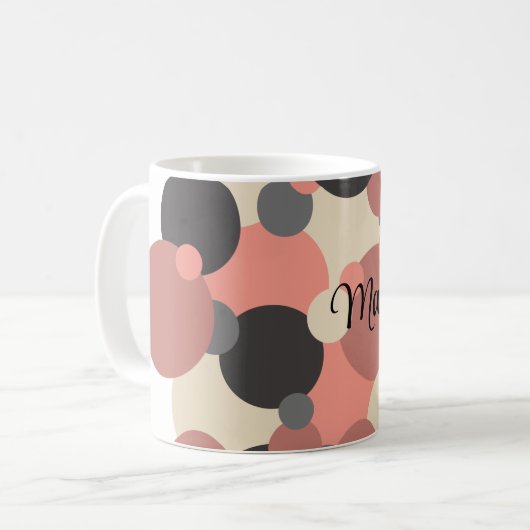 Schwarzweißmoleküle Kaffeetasse (Vorderseite Links)