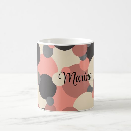 Schwarzweißmoleküle Kaffeetasse (Mittel)