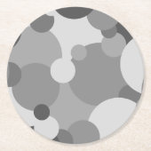 Schwarzweißmoleküle Papier-Untersetzer Runder Pappuntersetzer (Vorderseite)