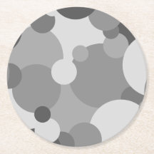 Schwarzweißmoleküle Papier-Untersetzer
