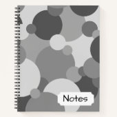 Schwarzweißmoleküle Spiral Notebook Notizblock (Vorderseite)