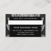 Schwarzweißmondmond Beruflich Terminkarte (Rückseite)