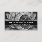 Schwarzweißmondmond Beruflich Terminkarte (Vorderseite)