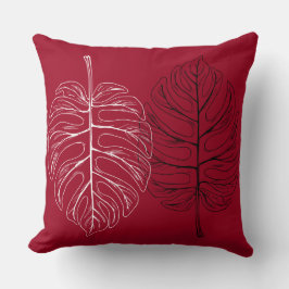 Schwarzweißmonstera Kissen