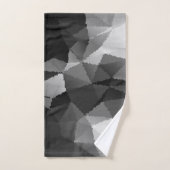 Schwarzweißmosaikmuster Badhandtuch Set (Handtuch)