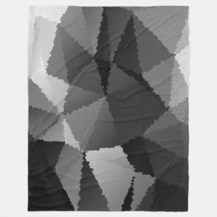 Schwarzweißmosaikmuster Fleecedecke