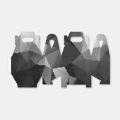 Schwarzweißmosaikmuster Geschenkschachtel (Ungefaltet)