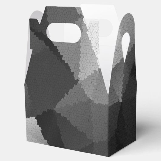 Schwarzweißmosaikmuster Geschenkschachtel (Geöffnet)