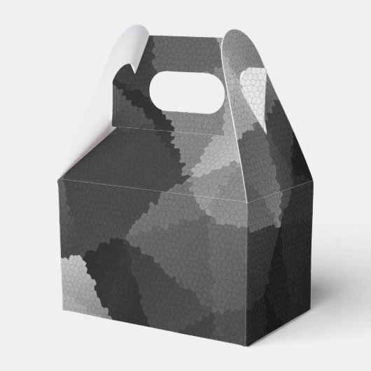 Schwarzweißmosaikmuster Geschenkschachtel (Vorderseite)