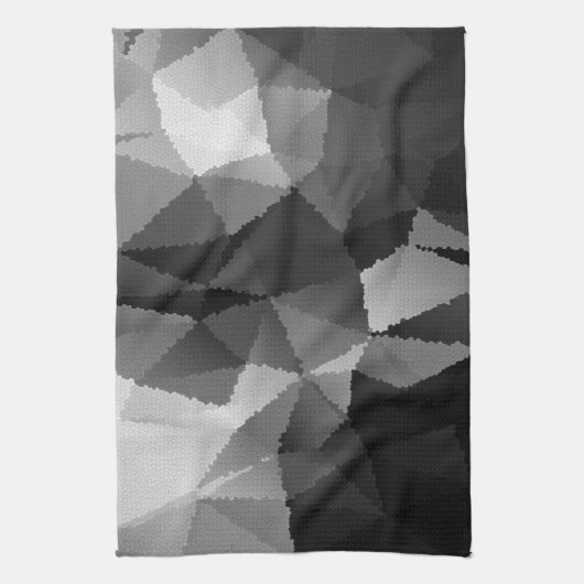 Schwarzweißmosaikmuster Geschirrtuch (Vertikal)