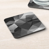 Schwarzweißmosaikmuster Getränkeuntersetzer (Linke Seite)