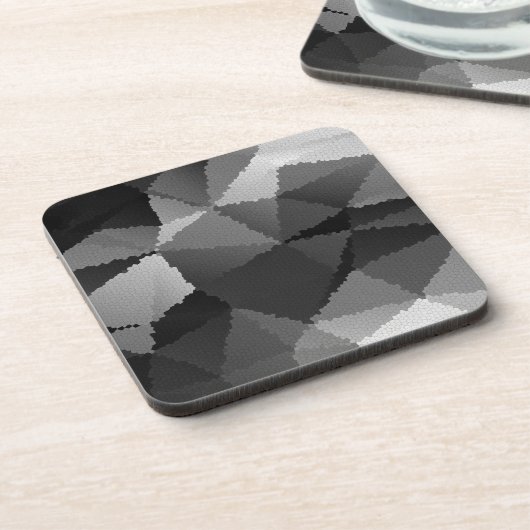 Schwarzweißmosaikmuster Getränkeuntersetzer (Linke Seite)