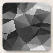 Schwarzweißmosaikmuster Getränkeuntersetzer (Vorderseite)