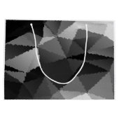 Schwarzweißmosaikmuster Große Geschenktüte (Rückseite)