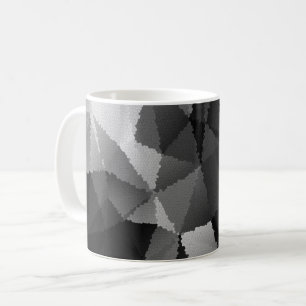 Schwarzweißmosaikmuster Kaffeetasse