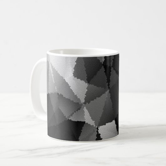 Schwarzweißmosaikmuster Kaffeetasse (Vorderseite Links)