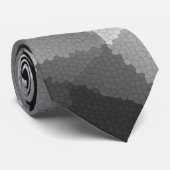 Schwarzweißmosaikmuster Krawatte (Gerollt)