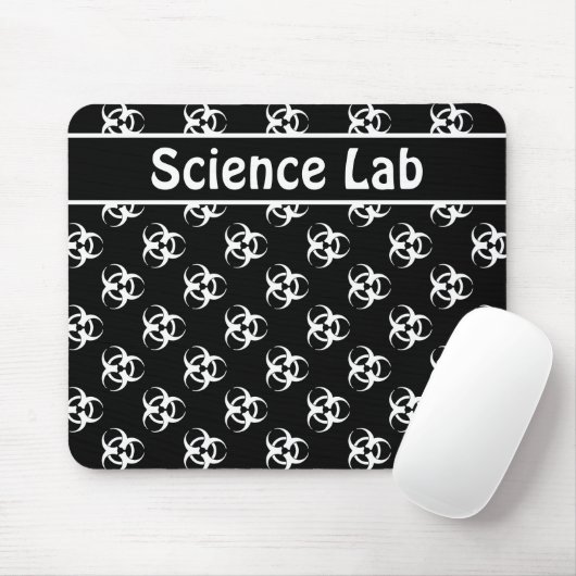 Schwarzweißmousepad mit weißer Biogefährdung mit b Mousepad (Mit Mouse)