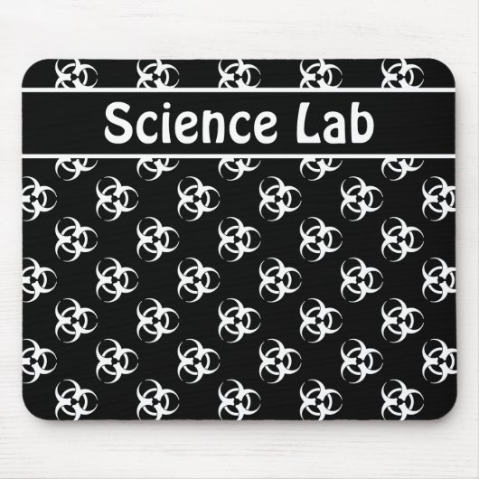 Schwarzweißmousepad mit weißer Biogefährdung mit b Mousepad (Vorne)