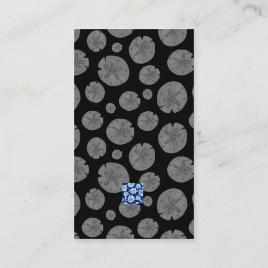 Schwarzweißmuschel lässig visitenkarte (Rückseite)