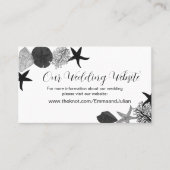 Schwarzweißmuschel lässig visitenkarte (Vorderseite)